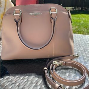 Karl Lagerfeld blush pink bag with straps